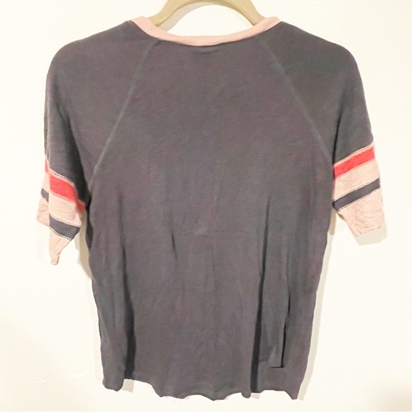 Torrid Size 0X Dark Grey Ringer Stripe Short Sleeve Crewneck Tshirt - Picture 5 of 5